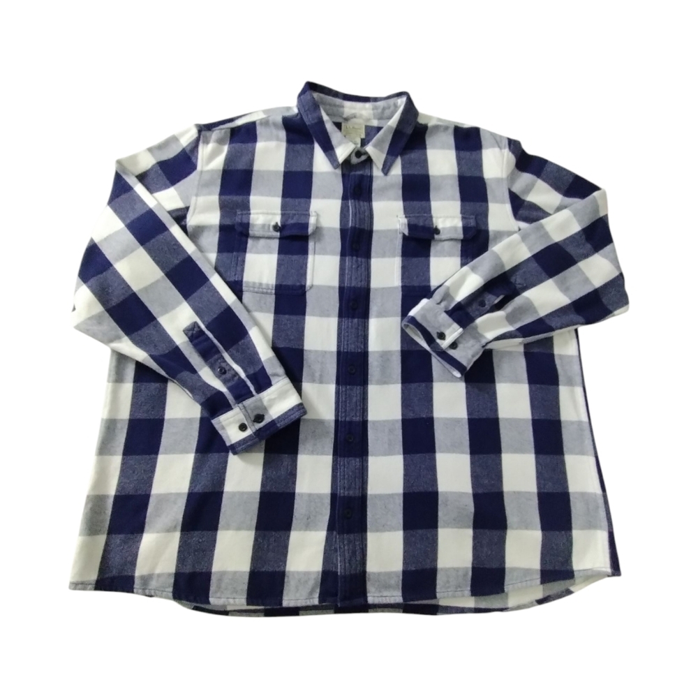 L.L. Bean Men's Organic Flannel Outerwear Grungecore Shirt‎ size XXXL Gorpcore